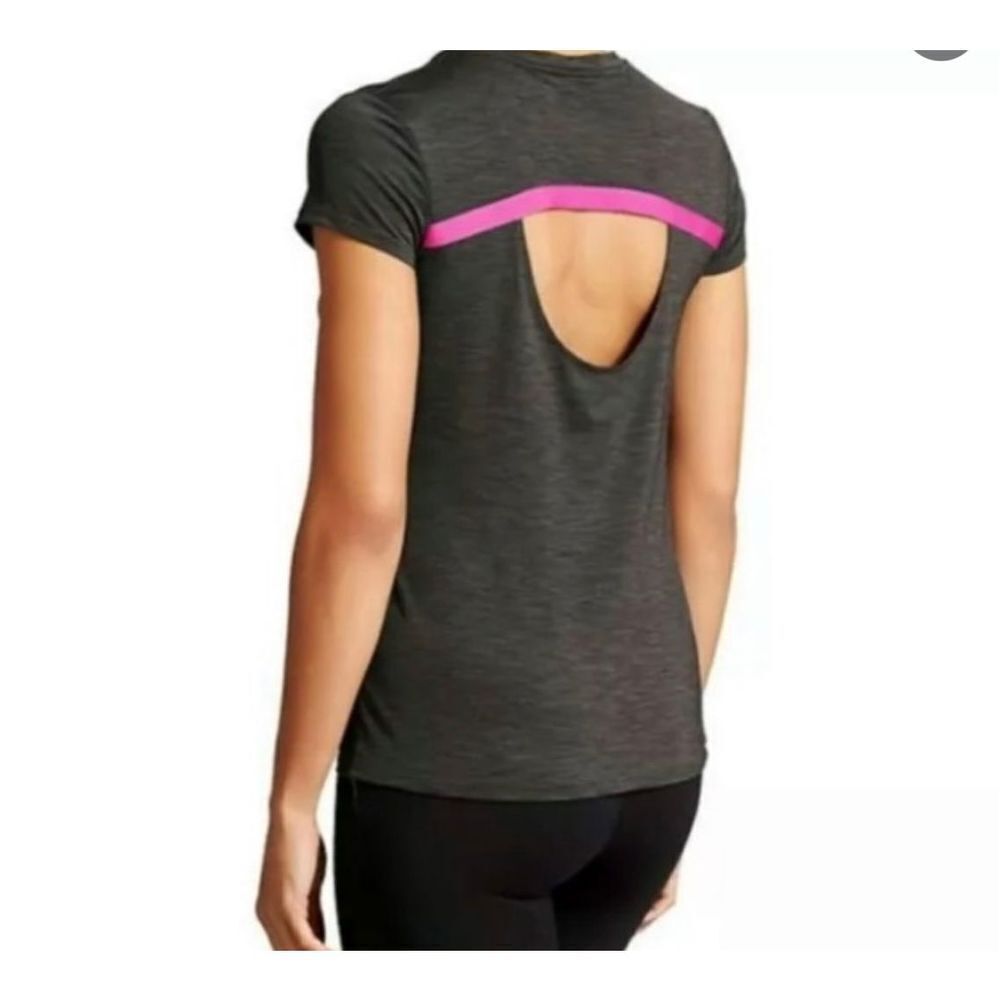 Athleta Gray Tank Top with Pink Accent